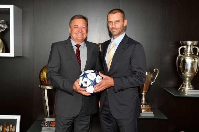 UEFA President Aleksander Ceferin Meets City of Ljubljana Mayor Zoran Jankovic